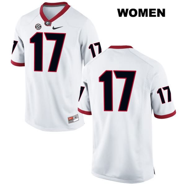 Georgia Bulldogs Women's Matthew Downing #17 NCAA No Name Authentic White Nike Stitched College Football Jersey CLM2156VT